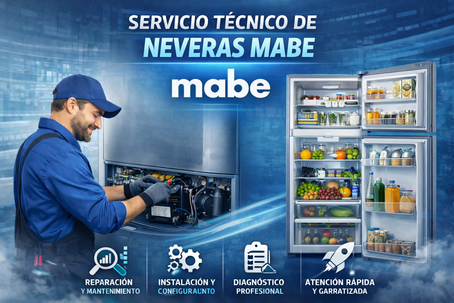 reparación de neveras mabe